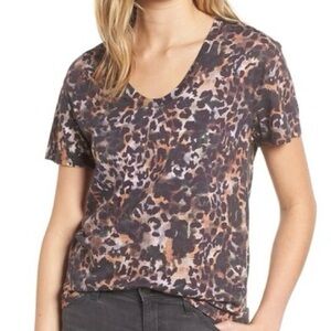 🐆Ag Adriano Goldschmied🐆 Brown Gray Fitted Short Sleeve T-Shirt